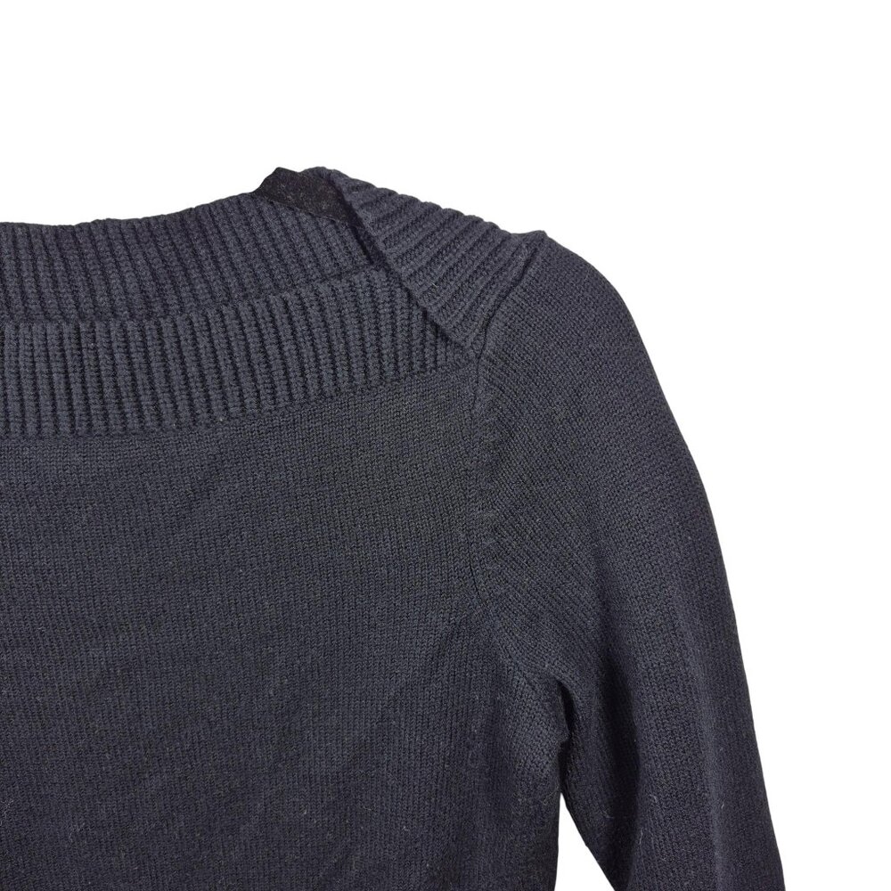 Lauren Ralph Lauren Womens Sweater Size S Black Boat Neck Knit Top Old Money - Picture 7 of 7